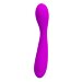 Силиконовый перезаряжаемый вибромассажер Baile Pretty Love Nigel, цвет: лиловый - 17,5 см
