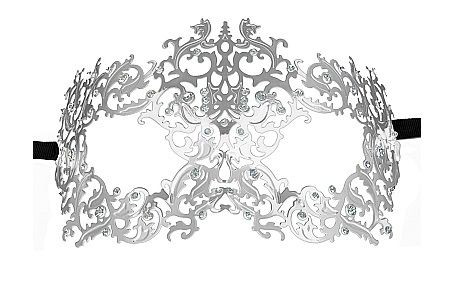Металлическая маска Forrest Queen Masquerade, цвет: серебристый
