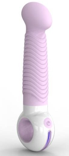 Водонепроницаемый вибратор O-zone с головкой-подушечкой, цвет: розово-белый