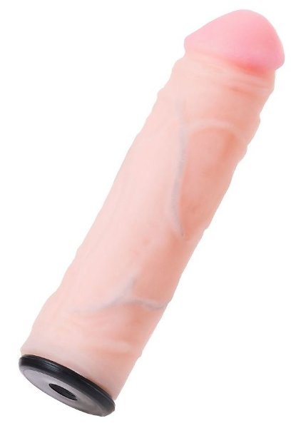Насадка для страпона Maddox - 15,4 см, цвет: телесный