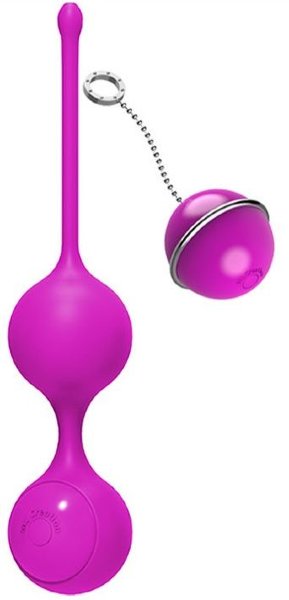 Виброшарики с пультом управления K-Balls, цвет: розовый