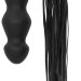 Плеть с рукоятью-стимулятором Flogger with Dildo - 46 см, цвет: черный