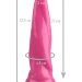 Розовая коническая винтовая анальная втулка - 22,5 см.