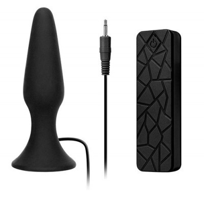 Вибропробка Menzstuff 5inch Slim Intruder Butt Plug, цвет: черный - 13 см