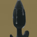 Анальная пробка Delight, цвет: черный - 10,5 см