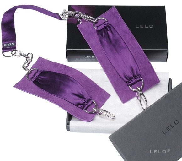 Шелковые наручники с цепочкой LELO Sutra, цвет: фиолетовый