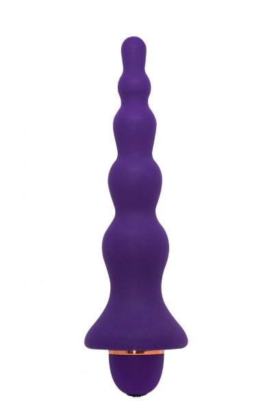 Анальная елочка с вибрацией, цвет: фиолетовый - 20 см