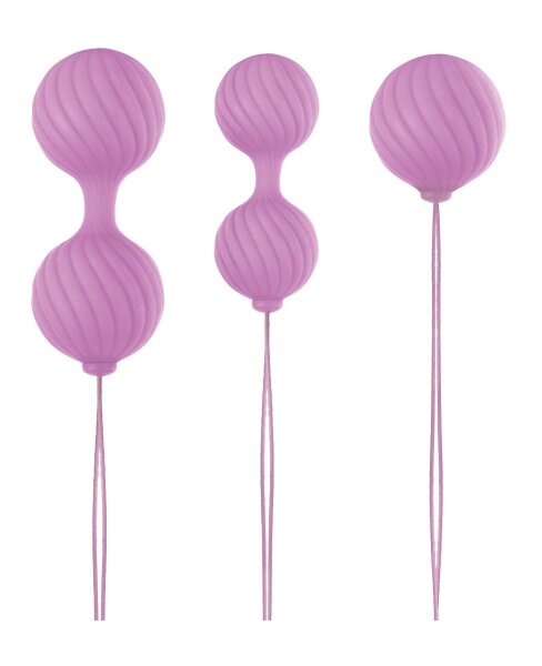 Набор вагинальных шариков Luxe O Weighted Kegel Balls, цвет: розовый