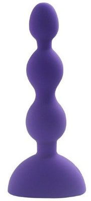 Анальный вибростимулятор Anal Beads S - 14,5 см, цвет: фиолетовый