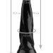 Черная коническая винтовая анальная втулка - 22,5 см.