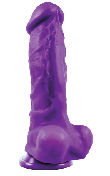 Фаллоимитатор Pleasures Thick 8 Dildo, цвет: фиолетовый - 23,8 см
