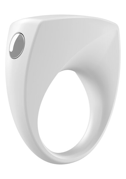 Эрекционное кольцо B6 с вибрацией, цвет: белый