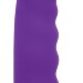 Изогнутый ребристый вибромассажер - 15 см, цвет: фиолетовый