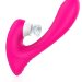 Клиторальный стимулятор DAWN с вагинальным отростком, цвет: ярко-розовый