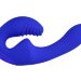 Безремневой страпон с пультом ДУ - 17,5 см, цвет: синий