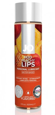Лубрикант JO Flavored Peachy Lips на водной основе с ароматом персика - 120 мл.