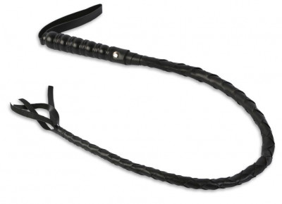 Кнут с витой рукояткой, цвет: черный - 97 см