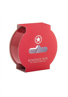 Лента Non Sticky Bondage Tape, цвет: красный - 17,5 м