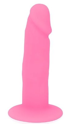 Фаллоимитатор с ограничительным основанием - 10 см, цвет: розовый