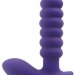 Анальный рельефный вибростимулятор - 17 см, цвет: фиолетовый