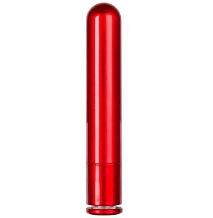 Гладкий вибратор Metallix Petit Corona Smooth Vibrator, цвет: красный - 11,5 см