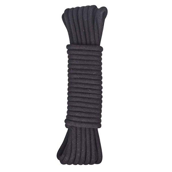 Хлопковая веревка для бондажа, 15 м, цвет: черный