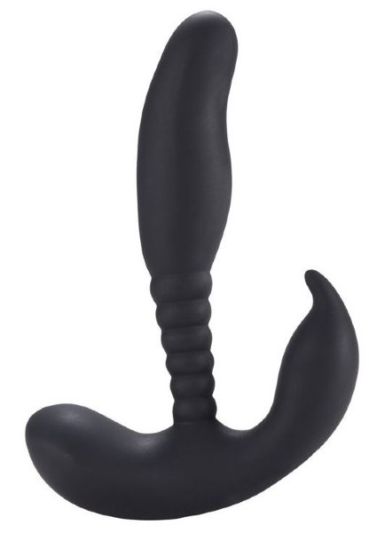 Стимулятор простаты Anal Pleasure Dual Vibrating Prostate Stimulator - 13,5 см, цвет: черный