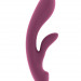 Вибратор Ava с клиторальным отростком, цвет: розовый - 22 см