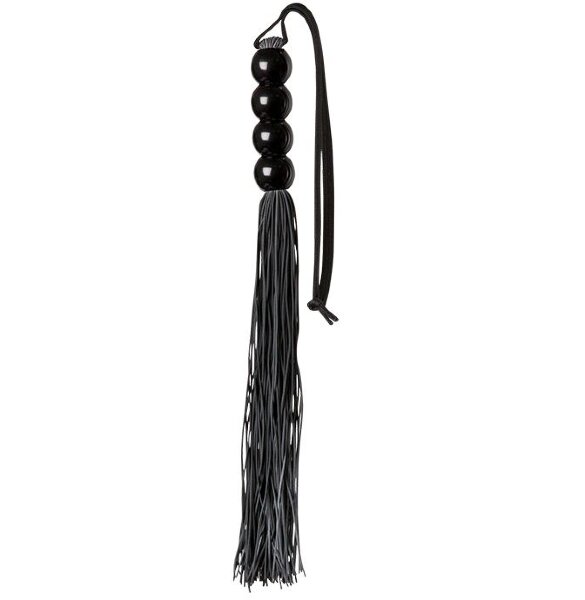 Мини-плеть Silicone Flogger Whip, цвет: черный - 35 см