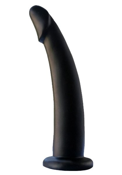 Анальный фаллоимитатор с зауженным кончиком - 13 см, цвет: черный