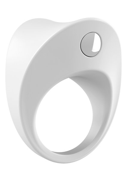Эрекционное кольцо B11 с вибрацией, цвет: белый