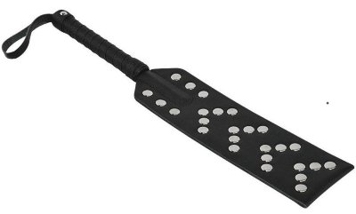 Шлепалка с серебристыми клепками - 34 см, цвет: черный