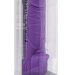 Вибратор с лепестками в основании PURRFECT SILICONE CLASSIC 7INCH PURPLE - 18 см, цвет: фиолетовый