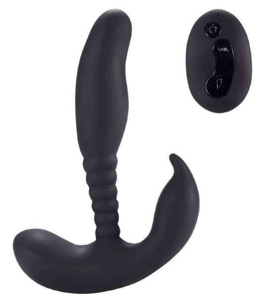 Стимулятор простаты Remote Control Anal Pleasure Vibrating Prostate Stimulator - 13,5 см, цвет: черный