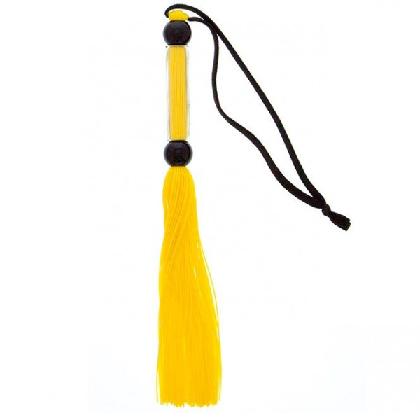 Мини-плеть Silicone Flogger Whip, цвет: желтый - 25,6 см