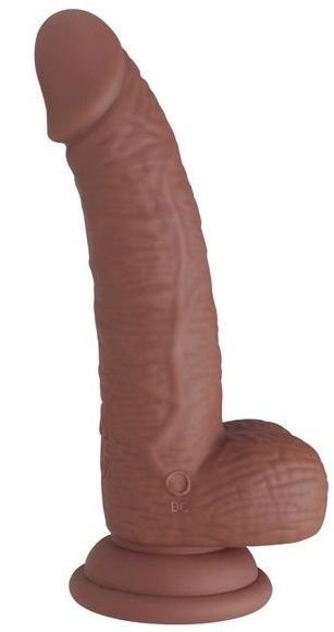 Вибратор-реалистик Novice - 16,5 см, цвет: коричневый
