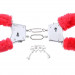 Наручники Pipedream Beginner's Furry Cuffs с искусственным мехом, цвет: красный