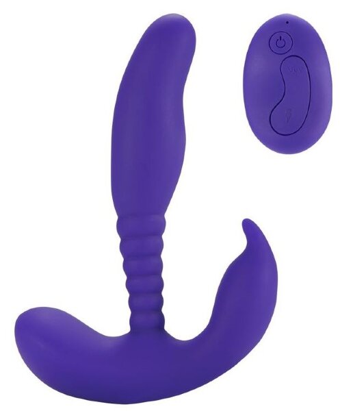 Стимулятор простаты Remote Control Anal Pleasure Vibrating Prostate Stimulator - 13,5 см, цвет: фиолетовый