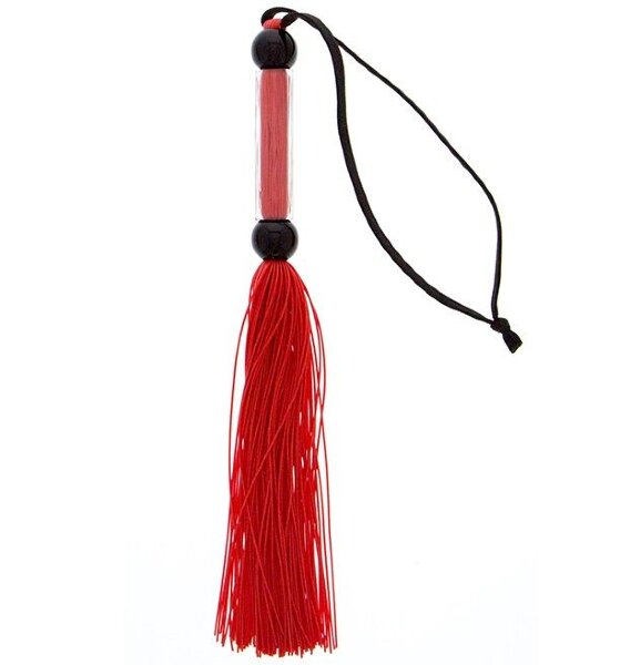 Мини-плеть Silicone Flogger Whip, цвет: красный - 25,6 см