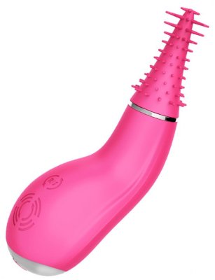 Вибратор Candice с вращением - 12,7 см, цвет: розовый
