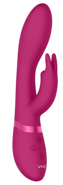 Вибромассажер-кролик Zosia - 21,3 см, цвет: розовый