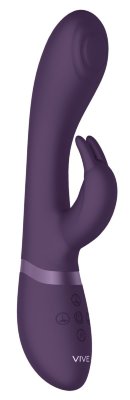 Вибромассажер-кролик Cato - 21,5 см, цвет: фиолетовый