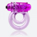 Виброкольцо DoubleO 6 со стимулятором клитора, цвет: фиолетовый
