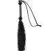 Мини-плеть Silicone Flogger Whip, цвет: черный - 25,6 см