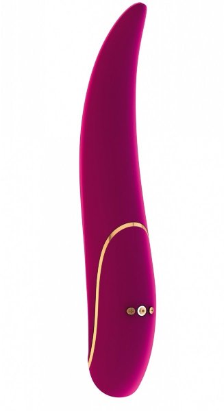 Вибратор Aviva с тонким кончиком - 19,8 см, цвет: розовый