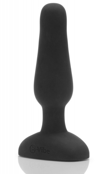 Анальная вибропробка b-Vibe Novice Black, цвет: черный