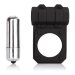 Эрекционное кольцо Silicone Lover's Gear Enhancer с вибропулей, цвет: черный