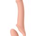 Безремневой страпон Silicone Bendable Strap-On L, цвет: телесный