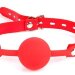 Силиконовый кляп-шарик на регулируемом ремешке, цвет: красный