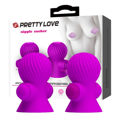 Вибростимуляторы для груди Baile Pretty Love Nipple Sucker, цвет: лиловый